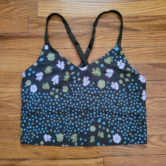 AERIE | OFFLINE Real Me Floral Cross Back Sports Bra | Sz. S - Picture 2 of 6
